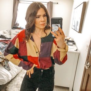 ColorBlock knit Cardigan